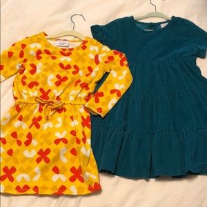 2 Hanna Andersson 100cm US 4 fall dresses